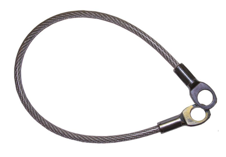 UTV Tailgate Cable 330mm for Kawasaki Mule 3010/4010, braided steel with loop eyelets