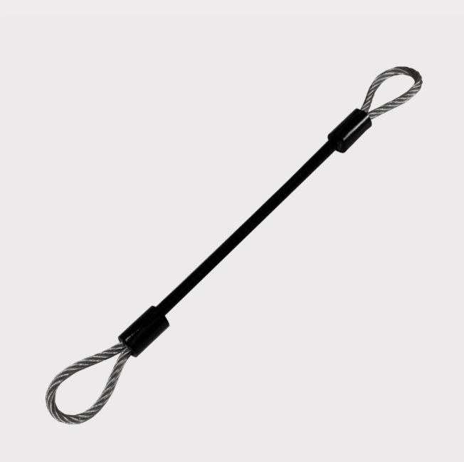Door limit strap: black UTV door retaining cable with looped steel ends for Can-Am Traxter/Defender — ATV City