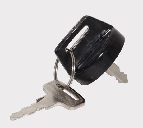 Ignition Key Switch, 3-Position, for CF Moto CForce 400/500, black housing with two keys on a ring