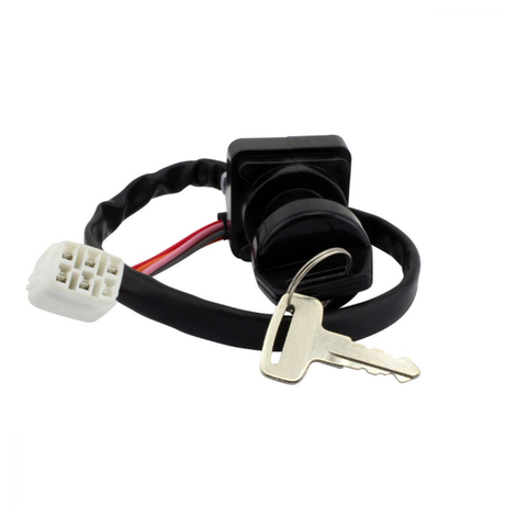 Ignition key switch, 4-position, ATV City, for Suzuki LTA 700 X KingQuad with wiring harness and key