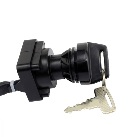 4-Position Ignition Key Switch for Suzuki LTA 700 X KingQuad - black housing with metal key, ATV City