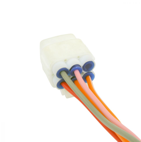 4-position ignition key switch for Suzuki LTA 700 X KingQuad; white plastic connector with four colored wires from ATV City