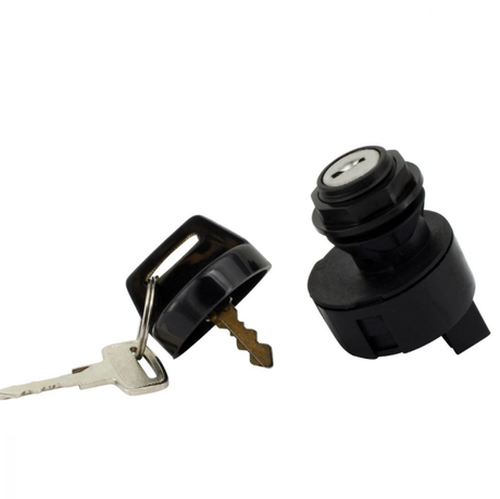 Ignition key switch, 3-position for Can-Am Outlander, black housing with metal key