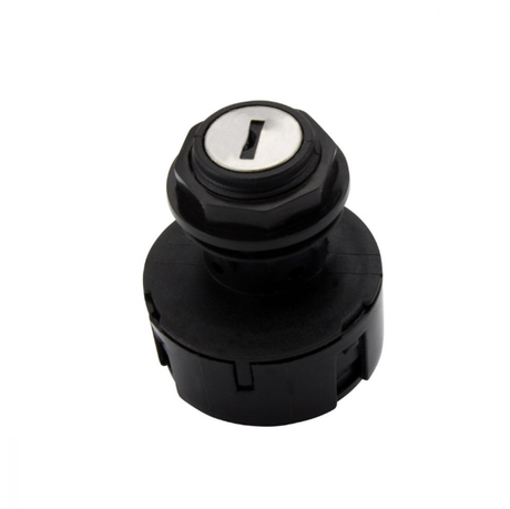 3-Position ignition key switch for Can-Am Outlander ATV, black plastic housing with metal key slot.