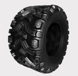 Hyper Mud Claw ATV tire, 6-ply, E-Marked, black off-road tire with aggressive lug tread, 24x10x11