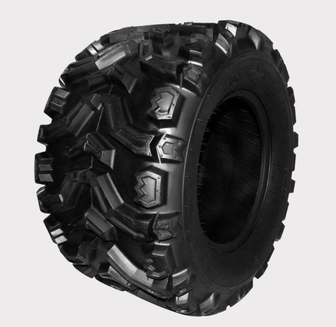 Hyper Mud Claw ATV tire, 6-ply, E-Marked, black off-road tire with aggressive lug tread, 24x10x11