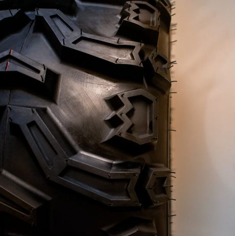 Hyper Mud Claw ATV tyre with aggressive mud-terrain tread, 6-ply construction, 25x10x12