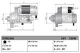 Gear reduction starter motor by Denso, 24V, 7.8kW, 10-tooth, for Cummins engines