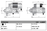 Denso gear reduction tractor starter motor 12V 4.8kW, 10-tooth for John Deere
