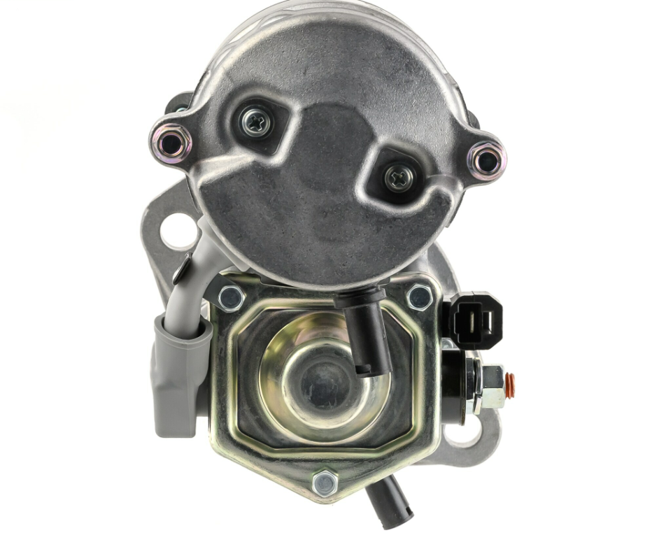 Starter motor by Denso, gear-reduction, 12V, 11-tooth for Kubota.