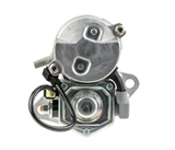 Denso tractor starter motor, 12V 1.4kW, 9-tooth gear, silver metal housing with black wiring.
