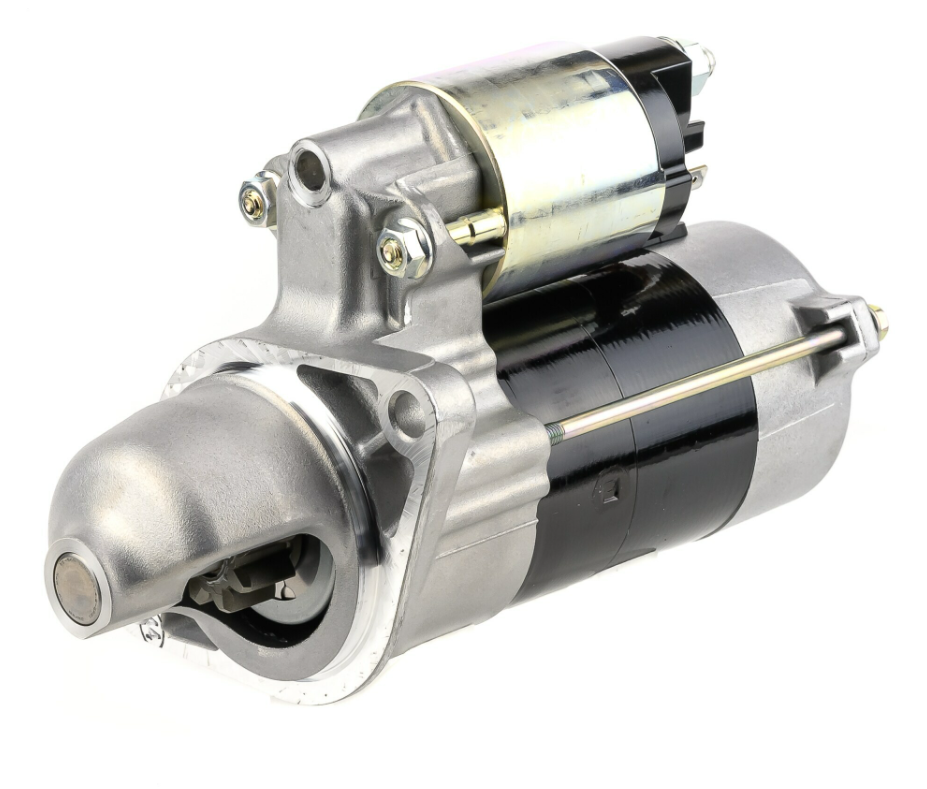Denso gear-reduction tractor starter motor, 12V 1.0kW, 9-tooth for Kubota GR/TG/ZD