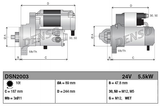 Denso gear reduction starter motor, 24V, 5.5kW, 10T drive for Cat 910F/918F/924F tractors