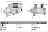 Denso gear-reduction tractor starter motor, 24V, 4.8kW, 10T pinion.