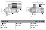 Denso gear reduction tractor starter motor, 12V 5.0kW, for John Deere RE534934