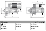 Denso gear-reduction tractor starter motor, 12V, 5.0kW for John Deere 8R/9R