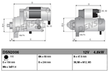 Denso gear-reduction starter motor, 12V, 4.8kW for John Deere STS series tractors
