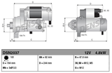 Gear-reduction tractor starter motor by Denso, 12V 4.8kW, International