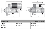 Denso starter motor DSN2124, 12V 2.0kW for Kubota KX/R/U series