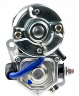Denso starter motor, 12V 2.5kW for Caterpillar R70/R80, V60F/V80F, metallic body with blue wiring