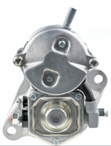 Denso starter motor for Case IH 1835C, metallic housing with mounting flange and electrical connector