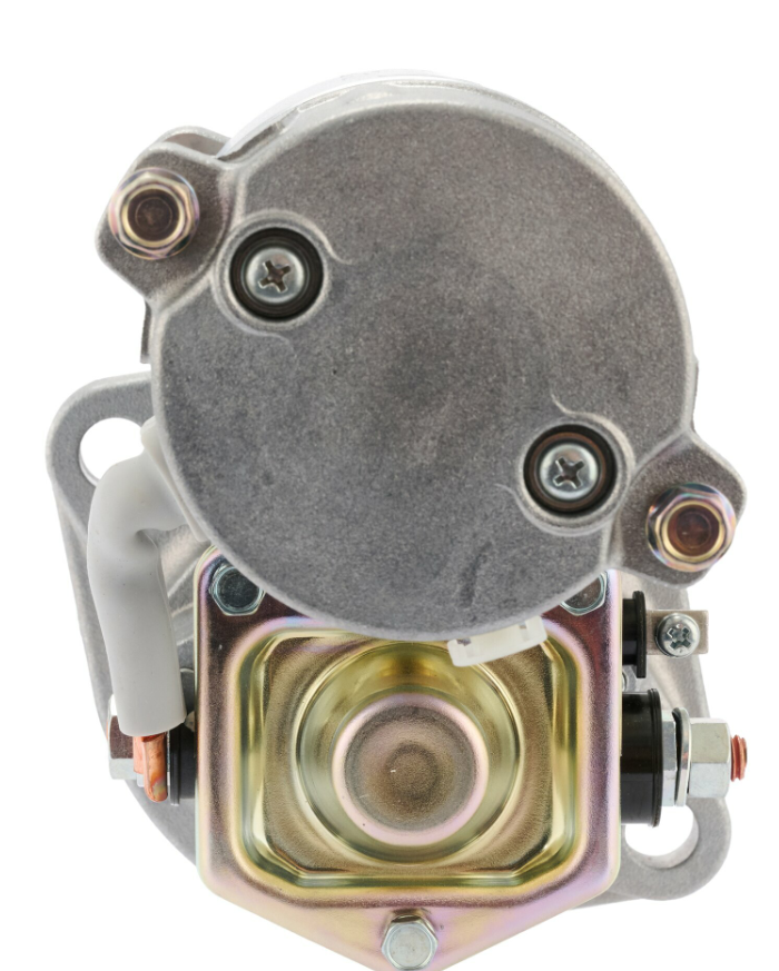 Denso starter motor, 12V 2.0kW, for Komatsu PC50 and Hyster S25, metallic silver