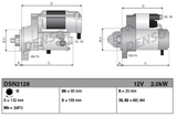 Denso starter motor, 12V 2.0kW for Komatsu PC50 and Hyster S25