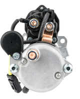 Denso 24V Starter Motor, 7.8kW for Caterpillar, metallic housing with copper terminals.