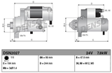 Denso gear reduction starter motor 24V 7.8kW for John Deere