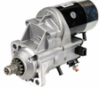 Denso gear reduction starter motor, 12V 2.7kW, for John Deere 6059; silver housing with black motor body.