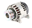 Denso alternator, silver aluminum body with visible pulley