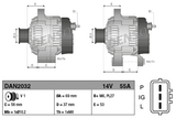 Two Denso 14V 55A machinery alternators for Caterpillar