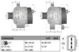 Two Denso 14V 40A machinery alternators for John Deere 3036E/3720, Yanmar, Komatsu.