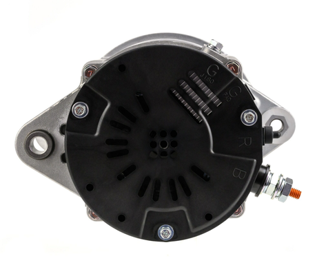 Denso alternator with black circular housing, 28V 95A for Caterpillar D6R/D6T machinery.