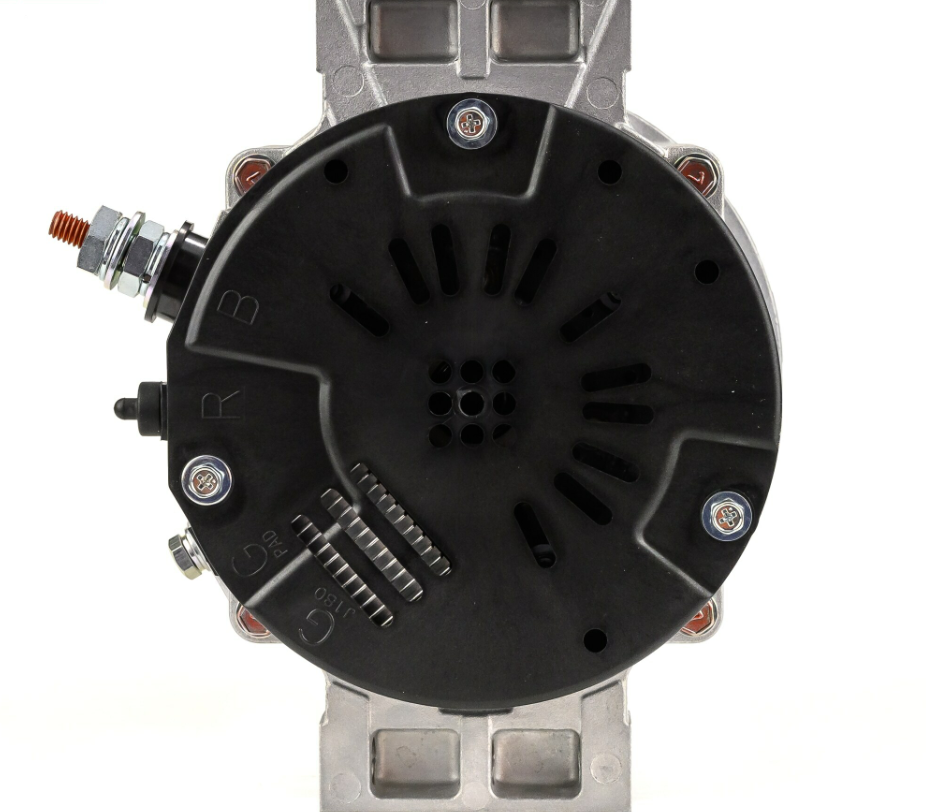 Denso 28V 95A alternator for Caterpillar 320E; black round vented front