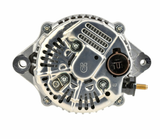 Denso alternator, 28V 60A, for John Deere machinery; metal housing with vented cover