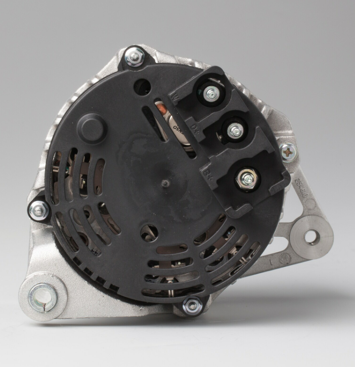 Denso alternator, 14V 100A, black rear cover with silver housing
