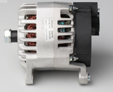 Denso 14V 100A machinery alternator with silver aluminum housing and black rear end cap
