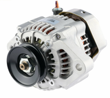 Denso alternator, 14V 60A, for Hitachi ZX, Komatsu PC, Kubota RT; aluminum body, black pulley