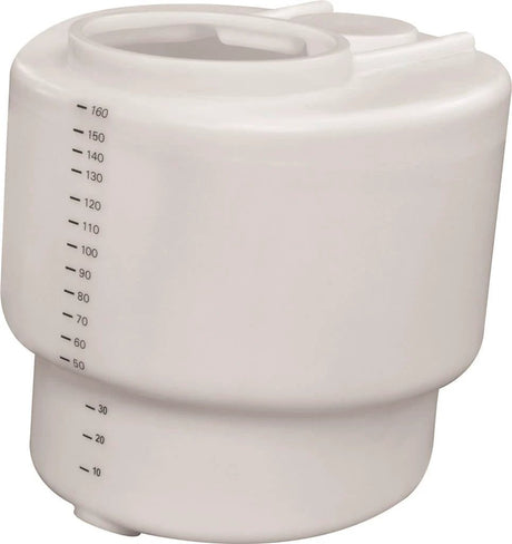 JFC Agri 170L milk kart tank body in white polyethylene with volume scale markings