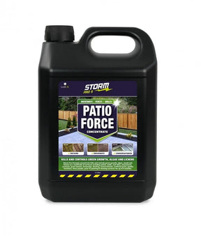 Patio Force Concentrate 5L algae remover container Storm brand for driveways and paths