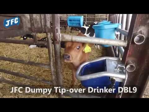 JFC Agri Dumpy Tip Over Drinker Blue | Galvanised Frame Livestock Drink Bowl | DBL9