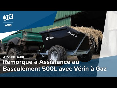 JFC Agri ATV Tipping Trailer 400L | Green Polyethylene Body on Galvanised Frame | ATV400