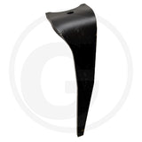 Rotary harrow tine Granit, black metal curved tillage part with mounting hole