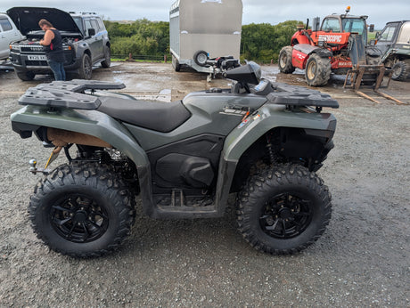 Used CFMOTO CFORCE 520 ATV, gray with front and rear cargo racks