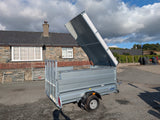 M-Tec quad master trailer with flip-top; galvanized steel, single-axle