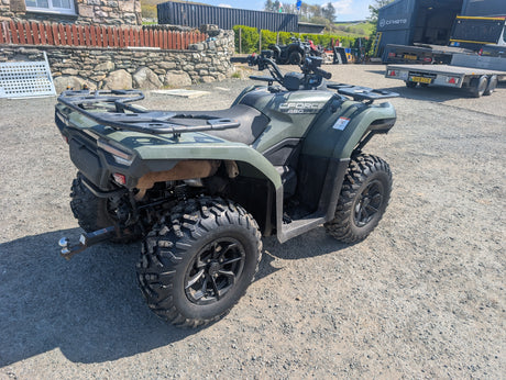 Used CFMOTO CFORCE 450 ATV, olive green with front and rear cargo racks, DGT Agri.