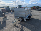 M-Tec quad master trailer with flip top, silver metal utility trailer