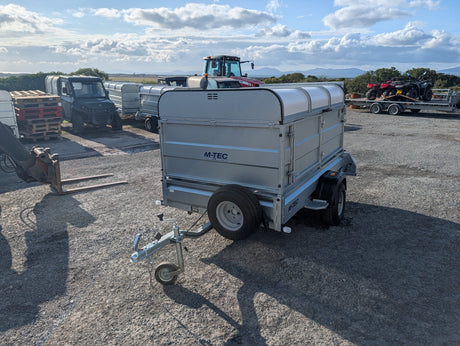 M-Tec quad master trailer with flip top, silver metal utility trailer