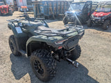 Used CFMOTO CFORCE 450 ATV, green camo, in dealership lot with other UTVs